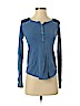 Lucky Brand 100% Cotton Blue Long Sleeve Henley Size XS - photo 1