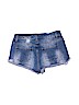 Love, Fire 100% Cotton Solid Blue Denim Shorts Size 3 - 4 - photo 2