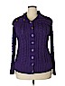 Lands' End 100% Cotton Purple Cardigan Size 18 - 20 - photo 1