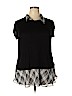 A. Byer Black Short Sleeve Top Size 1X - photo 1