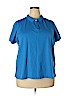 Woman 100% Cotton Blue Short Sleeve Polo Size 1X (petite) - photo 1