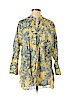Zara 100% Cotton Yellow 3/4 Sleeve Button-Down Shirt Size M - photo 1