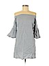 Bebop 100% Cotton Gray 3/4 Sleeve Blouse Size L - photo 1