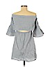 Bebop 100% Cotton Gray 3/4 Sleeve Blouse Size L - photo 2