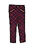 H&M Checkered-gingham Burgundy Casual Pants Size 4-5 - photo 1