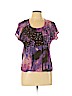 Style&Co 100% Rayon Purple Short Sleeve Blouse Size 10 (petite) - photo 1