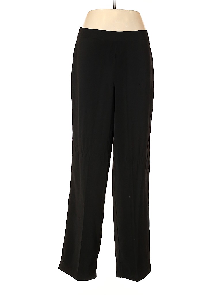 Susan Graver Solid Black Dress Pants Size L - 86% off | thredUP