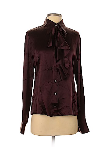 Barbara Bui Long Sleeve Silk Top (view 1)