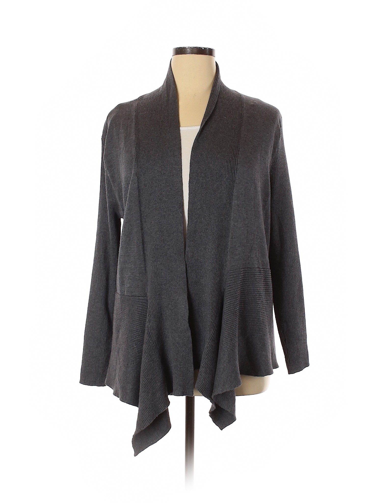 Christopher & Banks Color Block Solid Gray Cardigan Size XL - 73% off ...