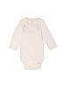 Carter's 100% Cotton Solid White Long Sleeve Onesie Size 6-12 mo - photo 2
