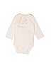 Carter's 100% Cotton White Long Sleeve Onesie Size 6-12 mo - photo 1