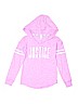 Justice Stripes Graphic Purple Pullover Hoodie Size 8 - photo 1