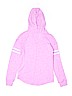 Justice Stripes Graphic Purple Pullover Hoodie Size 8 - photo 2