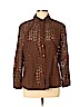 Cali And York 100% Cotton Brown Long Sleeve Button-Down Shirt Size L (petite) - photo 1