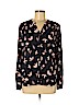 LC Lauren Conrad 100% Polyester Blue Long Sleeve Blouse Size M - photo 1