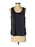 Halogen Blue Sleeveless Silk Top Size M (petite) - photo 1