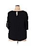 Ava & Viv 100% Rayon Black 3/4 Sleeve Blouse Size 2X - photo 2