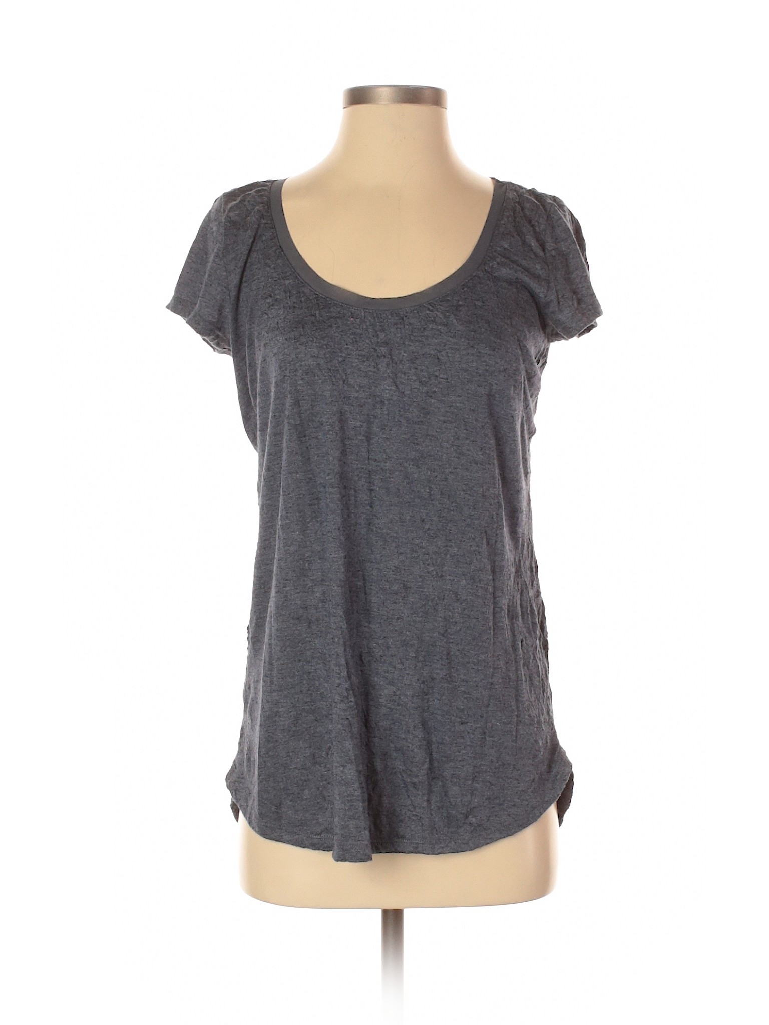 Simply Vera Vera Wang Women Gray Short Sleeve Top XS | eBay