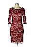Soieblu 100% Polyester Burgundy Cocktail Dress Size L - photo 1