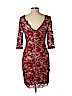 Soieblu 100% Polyester Burgundy Cocktail Dress Size L - photo 2