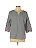 Assorted Brands 100% Cotton Black 3/4 Sleeve Button-Down Shirt Size XL (petite) - photo 1