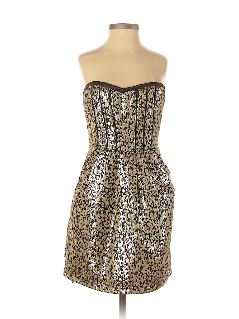 Unbranded Animal Print Gold Cocktail Dress Size S - 88% off | thredUP