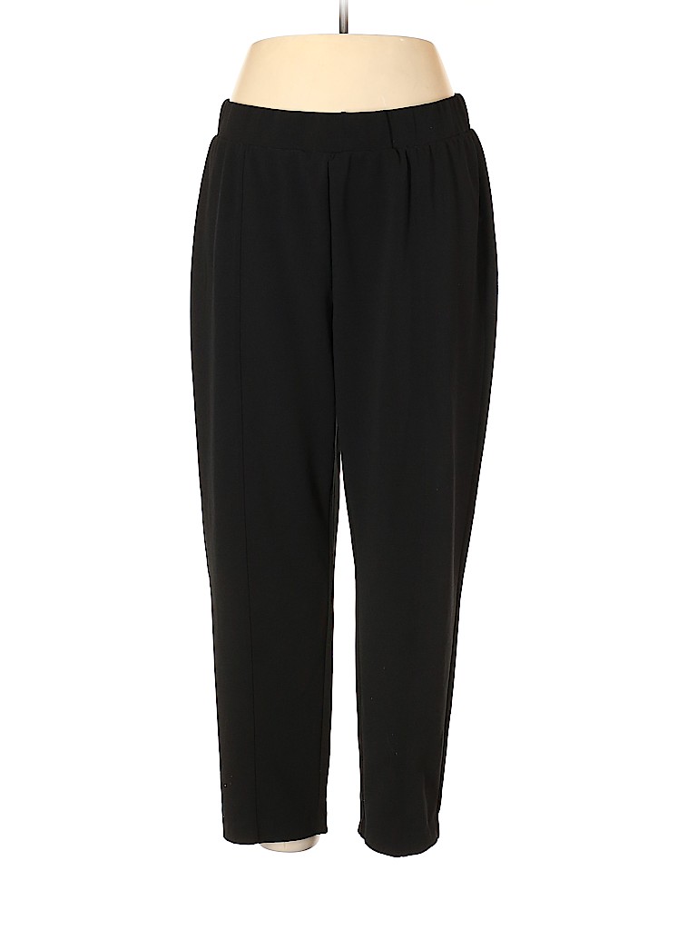 Catherines Solid Black Dress Pants Size 1X (Plus) - 73% off | thredUP