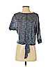 New Directions 100% Polyester Blue Short Sleeve Blouse Size S (petite) - photo 1