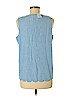 J. by J. Crew 100% Cotton Blue Sleeveless Blouse Size M - photo 2