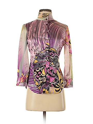 Just Cavalli 3/4 Sleeve Silk Top (view 1)