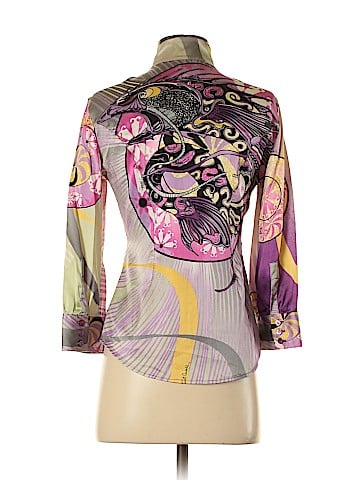 Just Cavalli 3/4 Sleeve Silk Top (view 2)