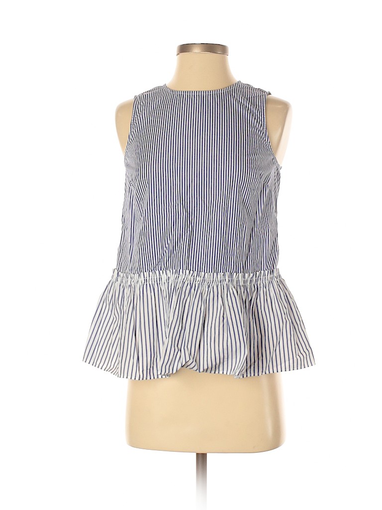 J.Crew 100% Cotton Blue Sleeveless Blouse Size S (petite) - photo 1
