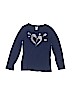 Justice 100% Cotton Blue Long Sleeve T-Shirt Size 12 - photo 1
