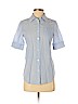 Elizabeth and James Blue Short Sleeve Button-Down Shirt Size XS - photo 1