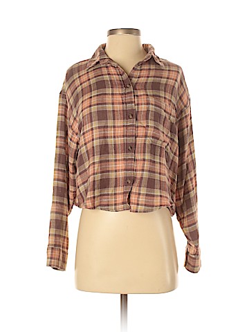 American Eagle Outfitters Long Sleeve Button-Down Shirt (view 1)