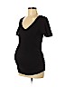 Old Navy - Maternity 100% Cotton Black Short Sleeve T-Shirt Size M - photo 1