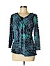 Notations Blue Long Sleeve Top Size M (petite) - photo 1