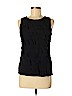 Ann Taylor LOFT 100% Cotton Black Sleeveless Top Size M (petite) - photo 1