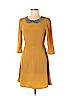 Assorted Brands 100% Polyester Yellow Casual Dress Size S - photo 1
