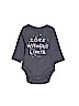 Old Navy Gray Long Sleeve Onesie Size 0-3 mo - photo 1