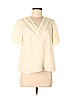 3.1 Phillip Lim Ivory Short Sleeve Silk Top Size 6 - photo 1