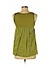 Theory 100% Cotton Green Sleeveless Blouse Size M - photo 2