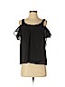 Maeve 100% Polyester Black Short Sleeve Blouse Size 4 (petite) - photo 1