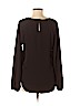 Xhilaration 100% Polyester Black Long Sleeve Blouse Size L - photo 2
