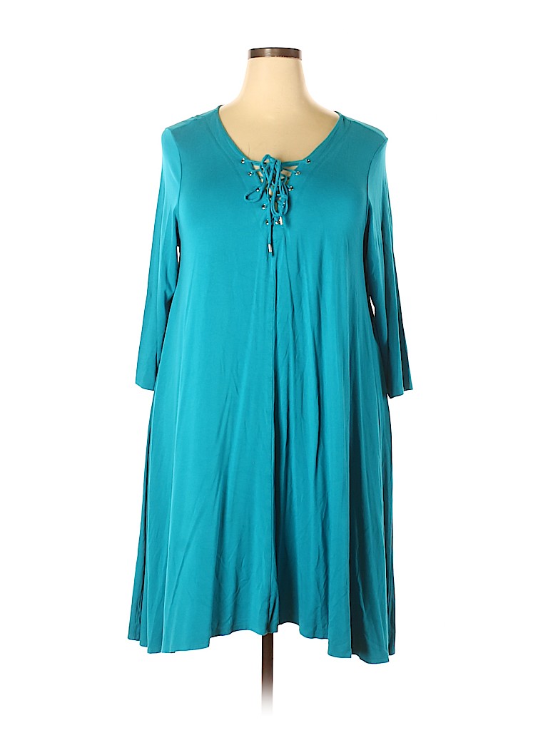 Boutique + Blue Casual Dress Size 1X - photo 1