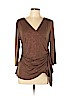 Boston Proper Brown 3/4 Sleeve Top Size L - photo 1