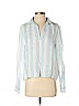Saks Fifth Avenue 100% Linen Blue Long Sleeve Blouse Size S - photo 1