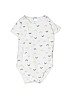 Assorted Brands 100% Cotton White Short Sleeve Onesie 3-6 MO / 6 MO - photo 1