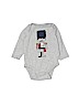Baby Gap 100% Cotton Gray Long Sleeve Onesie Size 3-6 mo - photo 1