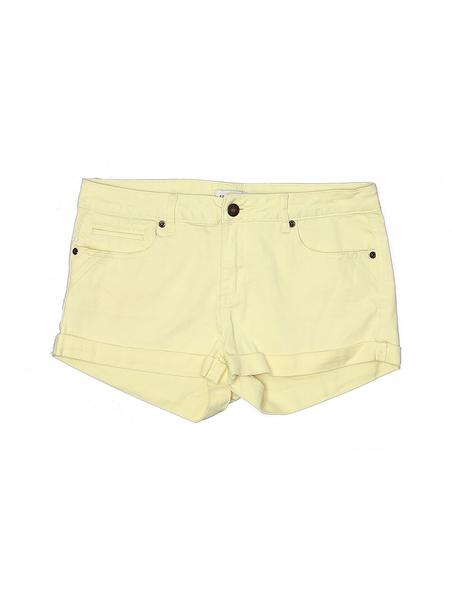 yellow denim shorts womens